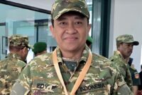 RETRET : Wagub Kalteng Edy Pratowo saat menggunakan seragam komcad saat mengikuti retreat di Akmil Magelang, Jateng, Kamis (27/2).(IST)