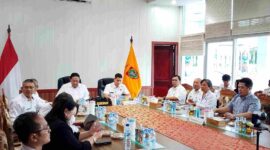 RAPAT : Suasana rapat Koordinasi Lintas Sektor Rencana pembangunan Rumah Sakit atau Loka Rehabilitasi Narkotika di Kalteng di Ruang Rapat Wakil Gubernur, Rabu (12/2).(IST)