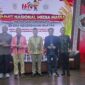 DISKUSI: Para tokoh pers dan wartawan senior
saat menghadiri acara diskusi Summit Nasional Media Massa yang digelar saat HPN 2025, di Ballroom Hotel Aria Barito Banjarmasin, Sabtu (8/2).(IST)