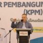 SAMBUTAN : Kepala Dinas PMD Provinsi Kalteng H. Aryawan saat menyampaikan sambutannya pada kegiatan Peningkatan Kapasitas KPM Tingkat Provinsi Kalteng Tahun 2025. Kegiatan tersebut dilaksanakan di salah satu Hotel di Palangka Raya, Senin malam (24/2).(IST)