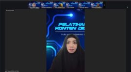 MEMBUKA : Kepala BPSDM Provinsi Kalteng Rahmawati saat membuka Pelatihan Pembuatan Konten Digital Kekinian Publikasi Menarik dengan Sentuhan Avatar secara virtual melalui platform Zoom Meeting, Senin, (3/2).(IST)