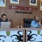 ARAHAN : Kepala Inspektur Daerah Provinsi Kalteng Saring saat memberikan arahan kepada peserta rapat koordinasi yang digelar di Aula Kantor Inspektorat Daerah Provinsi Kalteng, Kamis (30/1).(IST)