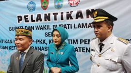 Gubernur Agustiar Sabran, Ketua TP-PKK Kalteng serta Bupati Lamandau Rizky.(IST)