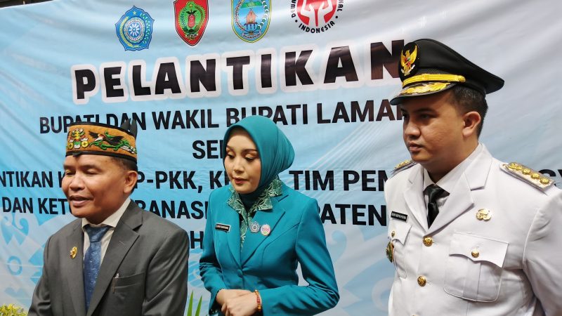 Gubernur Agustiar Sabran, Ketua TP-PKK Kalteng serta Bupati Lamandau Rizky.(IST)