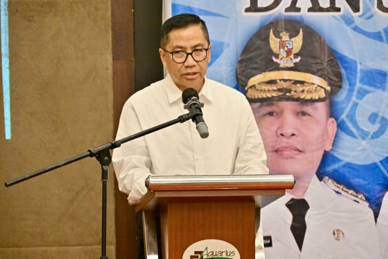 SAMBUTAN : Kepala Bapperida Provinsi Kalteng Leonard S.Ampung saat menyampaikan sambutan sekaligus membuka acara rapat koordinasi sinkronisasi perencanaan dan sinergi pelaksanaan Asta Cita ke-6. di Palangka Raya, Senin (24/3).(IST)