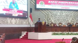 Plt. Sekda Kalteng Katma dalam menyampaikan pidato Gubernur.(IST)