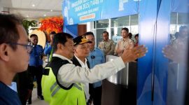 KUNJUNGAN : Gubernur Provinsi Kalteng H. Agustiar Sabran saat melakukan monitoring dan kunjungan ke Bandara Tjilik Riwut Palangka Raya, Sabtu (22/3).(IST)