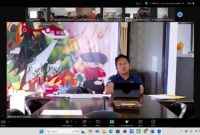 RAPAT : Kabid Kedaruratan dan Logistik BPBD Provinsi Kalteng saat memimpin rapat melalui zoom meeting dengan BPBD Kabupaten/Kota, Jumat (7/3).(IST)