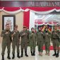 FOTO BERSAMA: Tim Pengamanan Satpol PP Provinsi Kalteng saat foto bersama usai melakukan pengamanan pada acara serah terima jabatan Gubernur di Aula Jayang Tingang Lantai II Kantor Gubernur Kalteng pada Rabu malam (5/3).(IST)