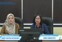 Kepala BPS Kalteng Agnes Widiastuti (kanan) bersama Plh. Karo Ekonomi Fanny (kiri).(IST)