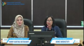 Kepala BPS Kalteng Agnes Widiastuti (kanan) bersama Plh. Karo Ekonomi Fanny (kiri).(IST)
