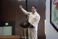 RAPAT : Menteri Pertanian RI, Andi Amran Sulaiman saat memimpin Rakor LTT dan Sosialisasi Inpres No.3 Tahun 2025 di Aula Jayang Tingang, Kantor Gubernur Kalteng, Rabu (19/03).(IST)