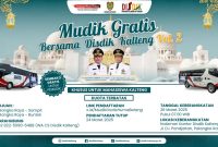 MUDIK GRATIS : Pemerintah Provinsi Kalteng melalui Disdik Kalteng  menyelenggarakan program Mudik Gratis bagi mahasiswa asal Kalteng.(IST)