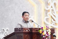PIDATO : Wakil Gubernur Provinsi Kalteng, Edy Pratowo saat menyampaikan pidato Gubernur saat rapat paripurna di DPRD Kalteng, Jumat (7/3).(IST)
