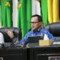 ARAHAN : Wamendagri Bima Arya Sugiarto saat menyampaikan arahannya saat Rapat Koordinasi yang digelar secara hybrid dari Gedung Sasana Bhakti Praja (SBP) Kantor Pusat Kemendagri, Jakarta, Senin (17/3).(IST)