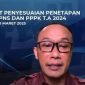 MENYAMPAIKAN : Kepala BKN Zudan Arif saat menyampaikan pernyataannya dalam rapat koordinasi yang dipantau secara daring di Jakarta, Senin (10/).(IST)