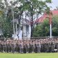 MENGHADIRI : Sejumlah Satpol PP Provinsi Kalteng turut menghadiri Apel Besar dan Halalbihalal di Kantor Gubernur, Selasa (8/4).(IST)
