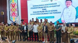 MENTERI SOSIAL - Bersama Gubernur Kalteng, Wakil Gubernur dan Unsur Forkopimda serta Bupati/Wali Kota se-kalimatan Tengah.(IST)