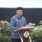SAMBUTAN : Plt. Kadisdik Provinsi Kalteng Reza Prabowo saat menyampaikan sambutannya kegiatan asesmen yang berlangsung di Aula Utama IAIN Palangka Raya, Kamis (17/4).(IST)