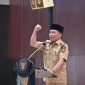 SAMBUTAN : Gubernur Provinsi Kalteng H. Agustiar Sabran saat menyampaikan sambutan pada Halalbihalal Kebangsaan yang diselenggarakan di Aula Jayang Tingang, Kompleks Kantor Gubernur, Senin (14/4).(IST)