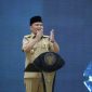 SAMBUTAN : Gubernur Provinsi Kalteng H. Agustiar Sabran saat menyampaikan sambutannya pada acara Halalbihalal bertempat di Aula Jayang Tingang (AJT), LT. II Kantor Gubernur Kalteng, Senin (14/4).(IST)