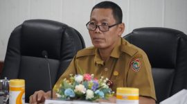 HADIRI : Stap Ahli Gubernur Bidang Ekonomi, Keuangan dan Pembangunan, Yuas Elko, hadiri Rakor Pengendalian Inflasi Tahun 2025 secara virtual di Ruang Rapat Bajakah, Kantor Gubernur Kalteng, Senin (5/5).(IST)