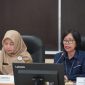 HADIRI : Asisten Ekbang Setda Provinsi Kalteng Sri Widanarni saat menghadiri Konferensi Pers Berita Resmi Statistik BPS Provinsi Kalteng, Senin (5/5).(IST)