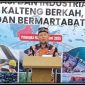 LAPORAN: Kepala DPMPTSP Provinsi Kalteng Sutoyo saat menyampaikan laporan kegiatan pada Forum PTSP Se Kalteng belum lama ini.(IST)