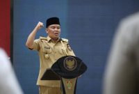 SEMANGAT : Gubernur Kalteng H.Agustiar Sabran saat memberikan semangat waktu memberikan sambutan di salah satu acara belum lama ini.(IST)