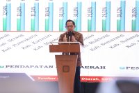 ARAHAN : Mendagri Muhammad Tito Karnavian saat sampaikan arahan saat pelantikan Dewan Pengurus Nasional ADKASI masa bakti 2025–2030, yang berlangsung di Hotel Borobudur, Jakarta, Kamis (19/6).(IST)
