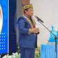 RAMAH TAMAH : Wakil Gubernur Kalteng H. Edy Pratowo hadiri ramah tamah yang digelar di Gedung Balai Antang, Muara Teweh, Senin (30/6/2025).(IST)