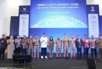 HADIRI : Menteri Komdigi, Meutya Viada Hafid menghadiri HIPMI X MVT Connect 2025 bertajuk Beyond Limits- AI for Next - Gen Digital Transformation di Hotel Claro Makassar Jl Ap Pettarani, Senin (16/5).(IST)