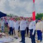 HADIRI : Gubernur Kalteng H. Agustiar Sabran saat menghadiri Open Tournament Menembak dan Sumpitan Tradisional dalam rangka memperingati Hari Bhayangkara ke-79 di Lapangan Tembak Wirapratama Satbrimob Polda Kalteng, Selasa (17/06).(IST)