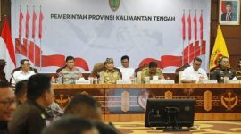 PIMPIN: Gubernur Kalteng H. Agustiar Sabran saat memimpin Rakor Tim Monitoring Percepatan Program Cetak Sawah dan Optimalisasi Lahan Provinsi Kalteng Tahun 2025  yang digelar di Aula Eka Hapakat, Kantor Gubernur Kalteng, Selasa (29/07/2025).(IST)