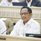 RAKER : Menteri Dalam Negeri Muhammad Tito Karnavian saat memberikan penjelasan dalam Rapat Kerja (Raker) Komisi II DPR RI terkait penguatan BUMD, Rabu (16/7/2025).(IST)