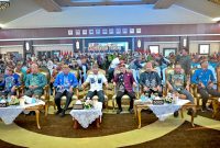 HADIRI : Gubernur Kalteng H. Agustiar Sabran saat menghadiri Peringatan Seminar Nasional dalam rangka memperingati Hari Koperasi Nasional ke-78 Tingkat Prov. Kalteng Tahun 2025 digelar di Aula Jayang Tingang, Kantor Gubernur Kalteng, Jumat (11/07/2025).(IST)
