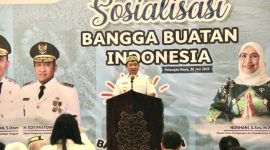 SAMBUTAN : Wakil Gubernur Kalteng H. Edy Pratowo saat menyampaikan sambutannya saat kegiatan Sosialisasi BBI Tahun 2025, Palangka Raya, Rabu (30/7/2025).(IST)