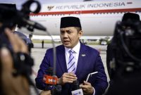 KETERANGAN : Sekretaris Kabinet Teddy Indra Wijaya saat memberikan keterangannya di Rio de Janeiro, pada Senin, 7 Juli 2025 lalu.(IST)