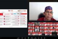 MEMAPARKAN : Staf Ahli Gubernur Kalteng bidang Kemasyarakatan dan SDM, Hamka, saat memaparkan materi MTSL melalui Zoom Meeting, Kamis (24/7/2025).(IST)
