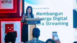 SAMBUTAN : Direktur Jenderal Komunikasi Publik dan Media Kementerian Komdigi Fifi Aleyda Yahya, saat menyampaikan sambutan 
dalam acara Membangun Keluarga Digital di Era Streaming yang digelar di Jakarta Pusat, Selasa (5/8/2025).(IST)