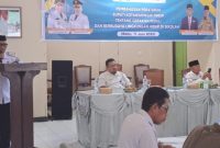 SAMBUTAN : Pj Sekda Kotim Masri, saat menyampaikan sambutan pada pembahasan Peraturan Bupati tentang Peduli Lingkungan di Sekolah, beberapa waktu lalu.(IST)