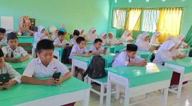 PEMBELAJARAN : Para siswa saat melakukan pembelajaran saat ramadhan 1446 Hijriah/2025 Masehi.(IST)