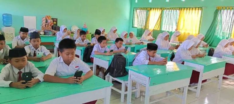 PEMBELAJARAN : Para siswa saat melakukan pembelajaran saat ramadhan 1446 Hijriah/2025 Masehi.(IST)