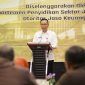 SAMBUTAN: Plt. Sekretaris Daerah Leonard S. Ampung, saat menyampaikan sambutan Gubernur Pembukaan Sosialisasi Pencegahan Tindak Pidana Jasa Keuangan yang digelar di salah satu Hotel di Palangka Raya, Rabu (20/8/2025).(IST)