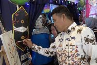 HADIRI : Kepala Dinas Pendidikan Kotim, M Irfansyah saat menghadiri bazar guru penggerak, beberapa waktu lalu.(IST)