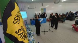PELANTIKAN : Seanawati Oetama saat dilantik sebagai Ketua STIE Sampit oleh Yayasan Pendidikan Kotawaringin Timur, Martha Ujay,  Sabtu, (22/2/2025).(IST)