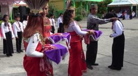 PERPISAHAN: Suasana perpisahan yang digelar SDN 3 Mentawa Baru Hulu beberapa waktu lalu.(IST)