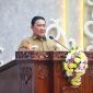 SAMPAIKAN : Wakil Gubernur Kalteng H. Edy Pratowo saat menyampaikan Jawaban Gubernur Kalteng atas Pemandangan Umum Fraksi-Fraksi DPRD terhadap Nota Keuangan dan Raperda tentang Rancangan Perubahan APBD Provinsi  Kalteng Tahun Anggaran 2025, Senin (25/8/2025).(IST)