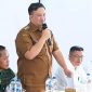 SAMBUTAN : Bupati Lamandau, Rizky Aditya Putra saat memberikan sambutan di salah satu acara belum lama ini.(IST)