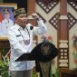 SAMBUTAN: Gubernur Kalteng H. Agustiar Sabran saat menyampaikan sambuta pada kegiatan Pelatihan Pengurus Koperasi Desa Merah Putih se-Kalteng Tahun 2025 di Aula Jayang Tingang, Kantor Gubernur Kalteng, Jumat (26/9/2025).(IST)